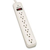 PROTECT IT! SURGE PROTECTOR, 7 OUTLETS, 12 FT CORD, 1080 JOULES, LIGHT GRAY