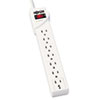 PROTECT IT! SURGE PROTECTOR, 7 OUTLETS, 6 FT CORD, 1080 JOULES, LIGHT GRAY