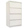 Lateral File, 4 Legal/letter-Size File Drawers, Light Gray, 30" X 18" X 52.5"