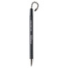 SECURE-A-PEN ANTIMICROBIAL BALLPOINT REPLACEMENT COUNTER PEN, MEDIUM 1 MM, BLACK INK, BLACK