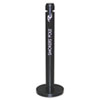 Smoker's Pole, Round, Steel, 0.9 Gal, Black