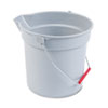 <strong>Rubbermaid® Commercial</strong><br />10 Quart Plastic Utility Pail, Plastic, Gray, 10.5" dia