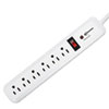 <strong>Innovera®</strong><br />Surge Protector, 6 AC Outlets, 4 ft Cord, 540 J, White