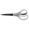 <strong>Fiskars®</strong><br />Performance Non-Stick Titanium Softgrip Scissors, 8" Long, 3.1" Cut Length, Gray Offset Handle