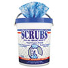 <strong>SCRUBS®</strong><br />Hand Cleaner Towels, 1-Ply, 10 x 12, Citrus, Blue/White, 72/Bucket, 6 Buckets/Carton