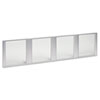 Glass Door Set With Silver Frame For 72" Wide Hutch, 17w x 16h, Clear, 4 Doors/Set
