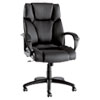 <strong>Alera®</strong><br />Alera Fraze Series Executive High-Back Swivel/Tilt Bonded Leather Chair, Supports 275 lb, 17.71" to 21.65" Seat Height, Black