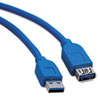 Usb 3.0 Superspeed Extension Cable (a-A M/f), 6 Ft., Blue