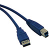 Usb 3.0 Superspeed Device Cable (a-B M/m), 10 Ft., Blue
