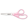 <strong>Westcott®</strong><br />All Purpose Pink Ribbon Scissors, 8" Long, 3.5" Cut Length, Pink Straight Handle
