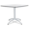 <strong>Iceberg</strong><br />CafeWorks Table, Cafe-Height, Square Top, 36w x 36d x 30h, Gray/Silver