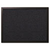 Designer Fabric Bulletin Board, 24 x 18, Black Fabric/Black Frame