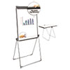 <strong>Universal®</strong><br />Foldable Double-Sided Dry Erase Easel, Two Configurations, 29 x 41, White Surface, Black Plastic Frame