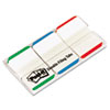 1" Tabs, 1/5-Cut Tabs, Lined, Assorted Primary Colors, 1" Wide, 66/pack