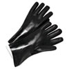 PVC-Coated Jersey-Lined Gloves, 14 in. Long, Black, Men's, 12/Pack