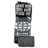 Industrial-Quality Steel Wool Hand Pad, #2 Medium Coarse, Steel Gray, 16/pack, 12 Packs/carton