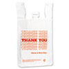 <strong>Inteplast Group</strong><br />HDPE T-Shirt Bags, 14 microns, 12" x 23", White, 500/Carton