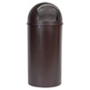 Marshal Classic Container, 25 gal, Plastic, Brown