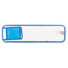 Microfiber Wet Room Pads, 24 In. Long, Split Nylon/polyester Blend, Blue