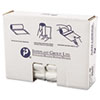 High-Density Interleaved Commercial Can Liners, 30 gal, 10 microns, 30" x 37", Clear, 25 Bags/Roll, 20 Rolls/Carton