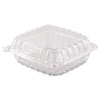 <strong>Dart®</strong><br />ClearSeal Hinged-Lid Plastic Containers, 8.3 x 8.3 x 3, Clear, Plastic, 250/Carton