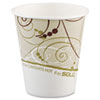 Paper Hot Cups In Symphony Design, Polylined, 6 Oz, Beige/white, 50 Sleeve, 20 Sleeves/carton
