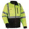 GloWear 8351 Class 3 Hi-Vis Windbreaker Water-Resistant Jacket, Small, Lime