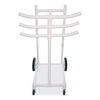 Hoop Storage Rack, Plastic, 176 lb Capacity, 26 x 22 x 49, White