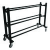 Deluxe Heavy-Duty Basketball Cart, Metal, 220 lb Capacity, 16 x 50.75 x 34.75, Black