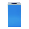 29 Gallon Trash/Recycling Cans, Steel, Blue Can with Circle Lid