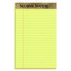 Second Nature Recycled Ruled Pads, Narrow Rule, 50 Canary-Yellow 5 x 8 Sheets, Dozen