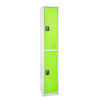 Steel Storage Locker, 2 Compartment, 12 x 12 x 72, Green