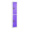 Steel Storage Locker, 2 Compartment, 12 x 12 x 72, Purple