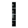 Steel Storage Locker, 4 Compartment, 12 x 12 x 72, Black