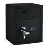 1.1 cu ft Steel Digital Secure Money Deposit Safe with Digital keypad, 15.3 x 13.5 x 19, Black