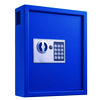 Steel Digital Lock Key Cabinet, 40-Key, 13 x 4 x 14.3, Stainless Steel 304, Blue