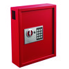 Steel Digital Lock Key Cabinet, 40-Key, 13 x 4 x 14.3, Stainless Steel 304, Red