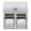 Compact Quad Vertical 4-Roll Coreless Tissue Dispenser, 12.06 x 8 x 14.44, White