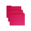 Colored File Folders, 1/3-Cut Tabs: Assorted, Letter Size, 0.75" Expansion, Red, 100/Box