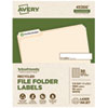 EcoFriendly Permanent File Folder Labels, 0.66 x 3.44, White, 30/Sheet, 50 Sheets/Pack