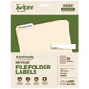 EcoFriendly Permanent File Folder Labels, 0.66 x 3.44, White, 30/Sheet, 25 Sheets/Pack