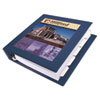 Framed View Heavy-Duty Binders, 3 Rings, 1.5" Capacity, 11 x 8.5, Navy Blue