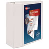 Heavy-Duty View Binder with DuraHinge and Locking One Touch EZD Rings, 3 Rings, 5" Capacity, 11 x 8.5, White