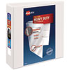 Heavy-Duty View Binder with DuraHinge and Locking One Touch EZD Rings, 3 Rings, 3" Capacity, 11 x 8.5, White