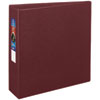 Heavy-Duty Non-View Binder with DuraHinge and Locking One Touch EZD Rings, 3 Rings, 3" Capacity, 11 x 8.5, Maroon