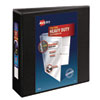 Heavy-Duty View Binder with DuraHinge and Locking One Touch EZD Rings, 3 Rings, 3" Capacity, 11 x 8.5, Black