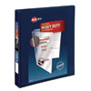 Heavy-Duty View Binder with DuraHinge and One Touch EZD Rings, 3 Rings, 1" Capacity, 11 x 8.5, Navy Blue