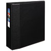 Heavy-Duty Non-View Binder with DuraHinge and Locking One Touch EZD Rings, 3 Rings, 4" Capacity, 11 x 8.5, Black