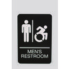 ADA Sign, Men's Restroom, 6 x 9, Black Face, White Graphics