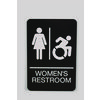 ADA Sign, Women's Restroom, 6 x 9, Black Face, White Graphics